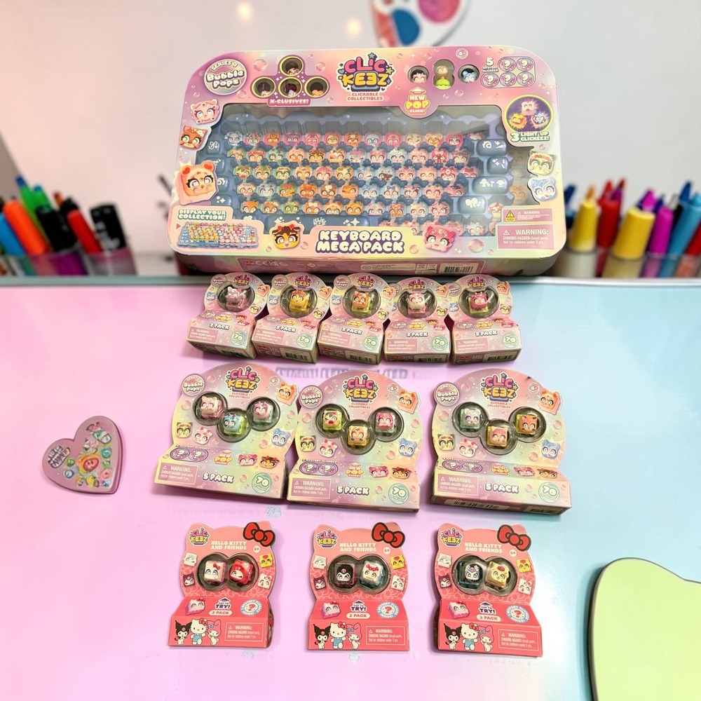 Clickeez Clickable Collectibles Keyboard Mega Pack  Bundle